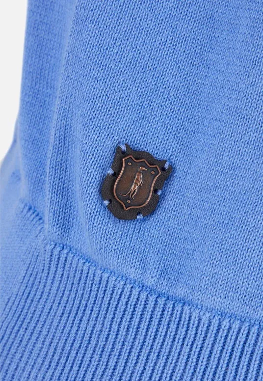 6th Sense Harry Half Zip Sweater O# - Cornflower