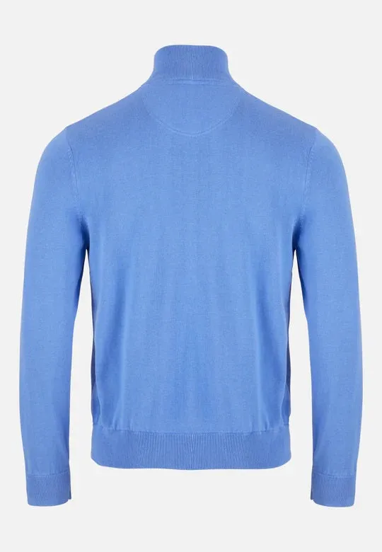 6th Sense Harry Half Zip Sweater O# - Cornflower