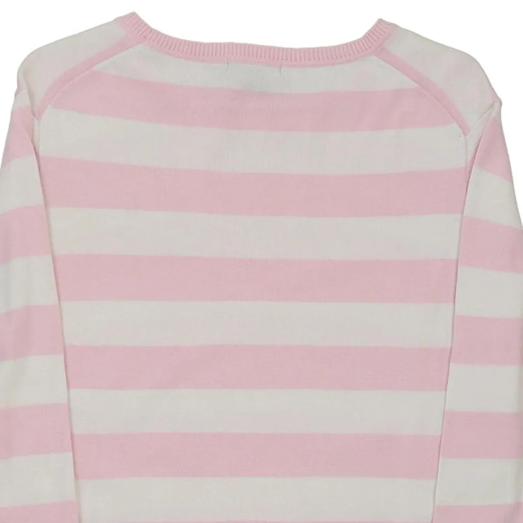 Age 14-16 Tommy Hilfiger Striped Jumper - Large Pink Cotton