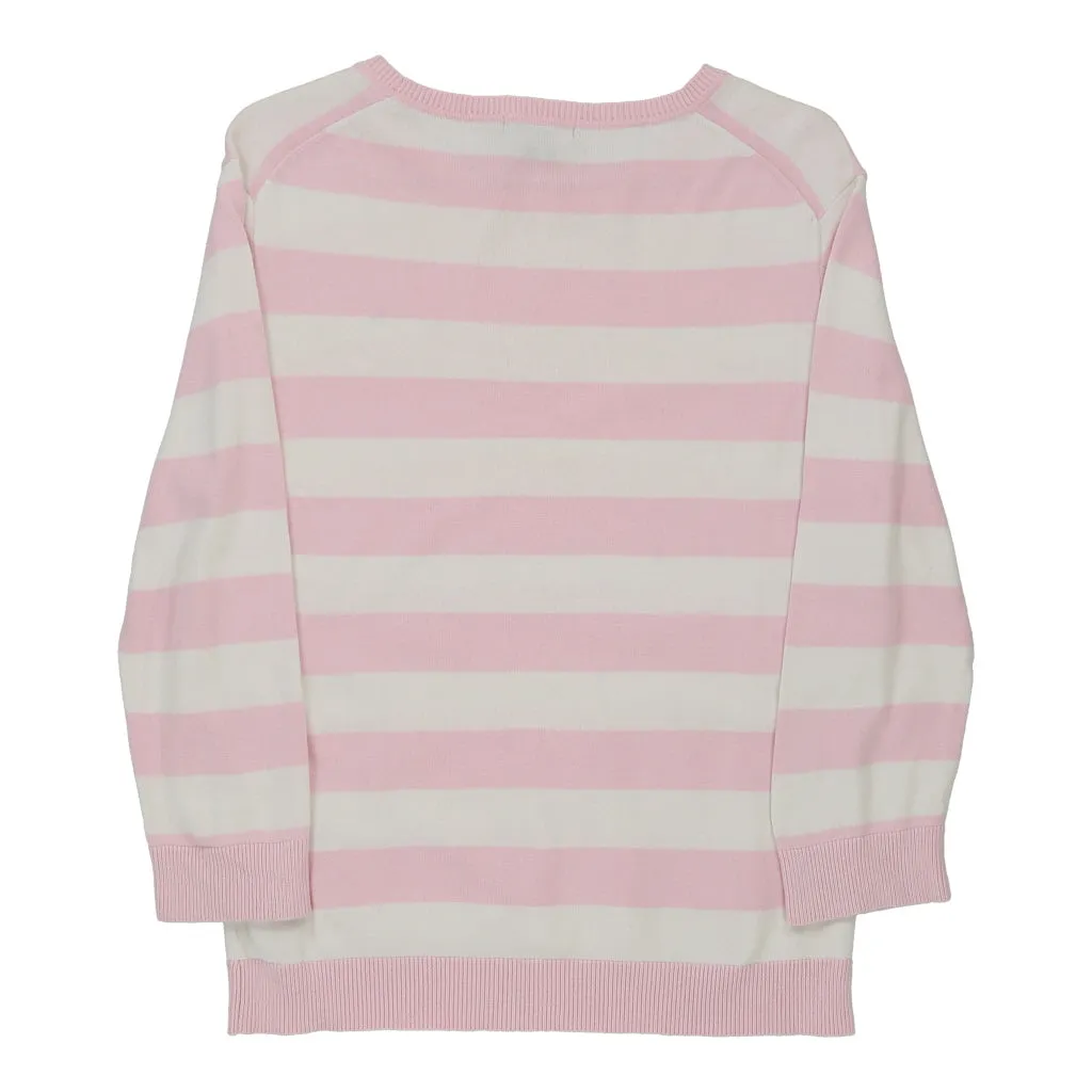 Age 14-16 Tommy Hilfiger Striped Jumper - Large Pink Cotton