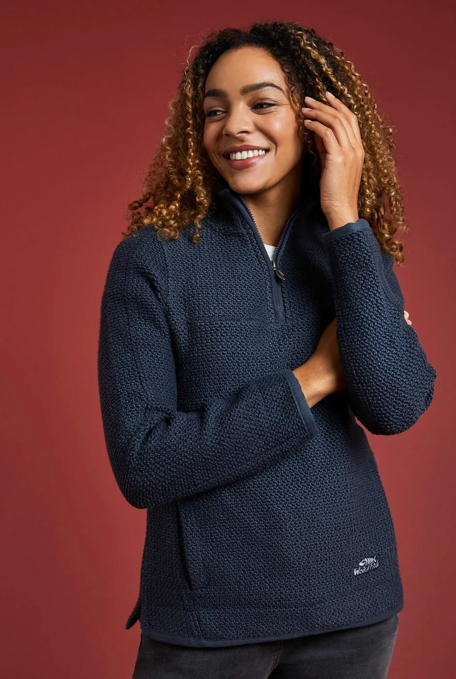 ARIA 1/2 ZIP MACARONI TOP 12155