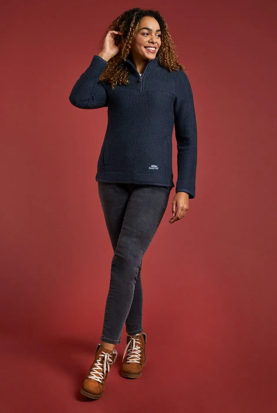 ARIA 1/2 ZIP MACARONI TOP 12155