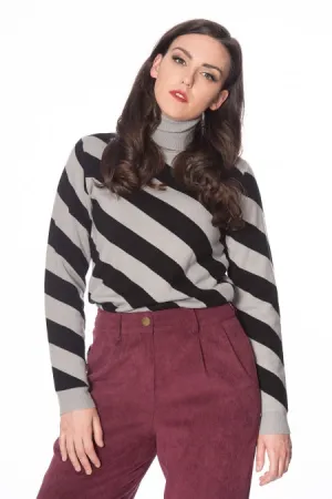 Banned Apparel - 80s Diagonal Stripe Jumper