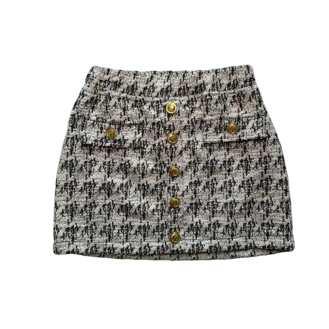 Black & White Tweed Skirt