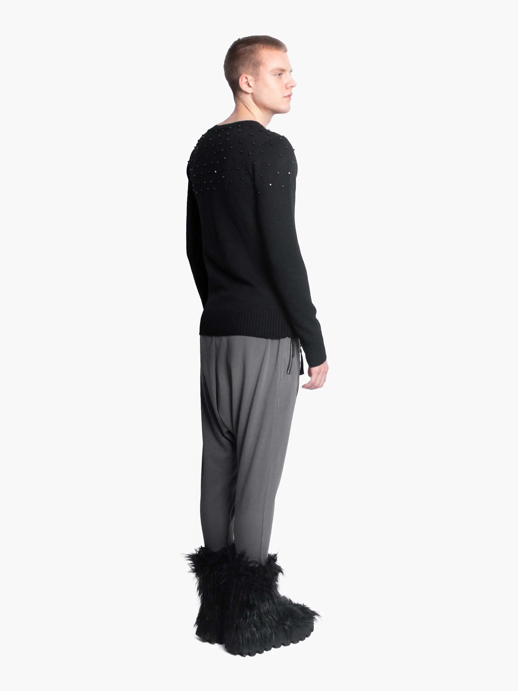 Black Jumper with Beaded Detail