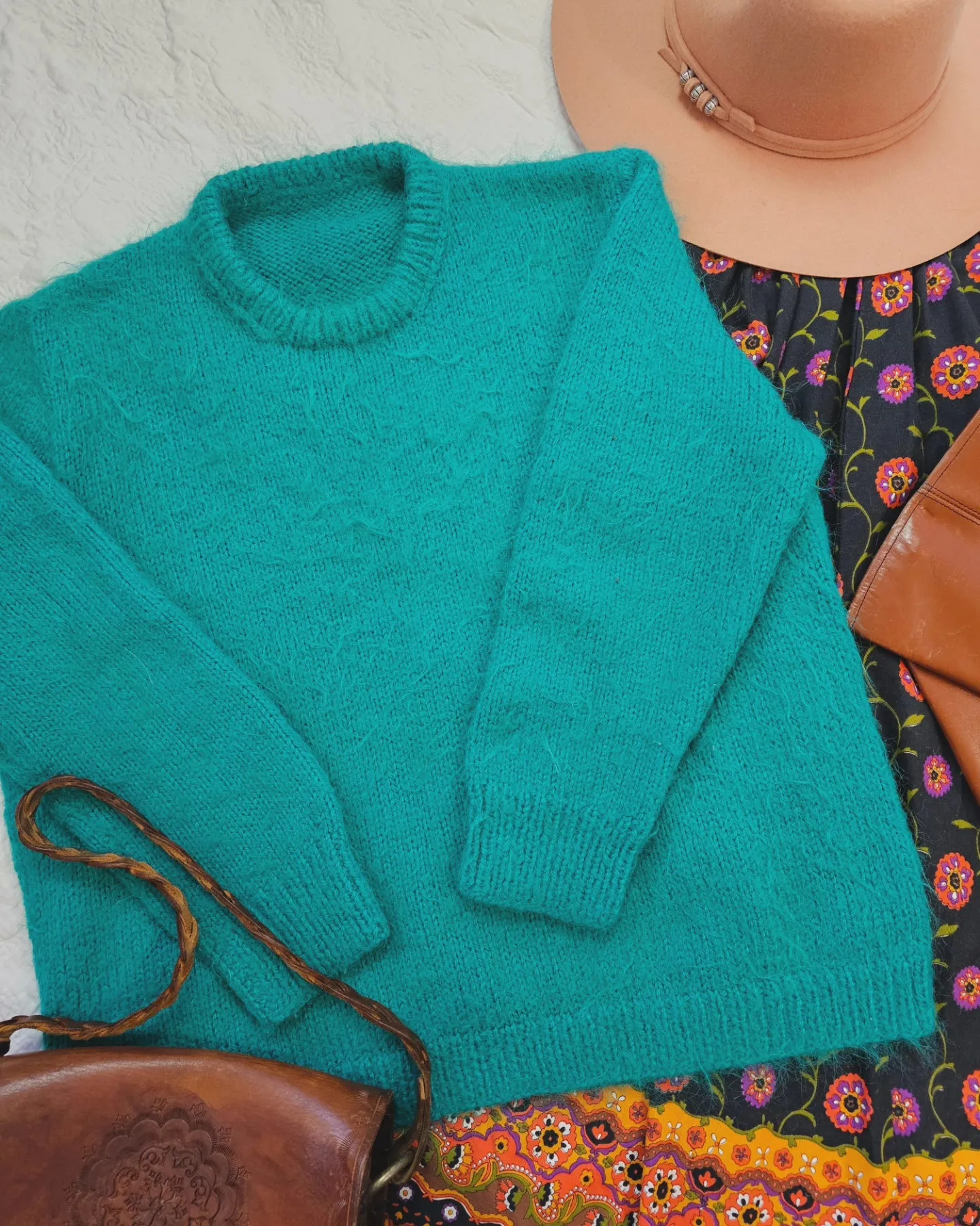 Emerald Green wool jumper M/L