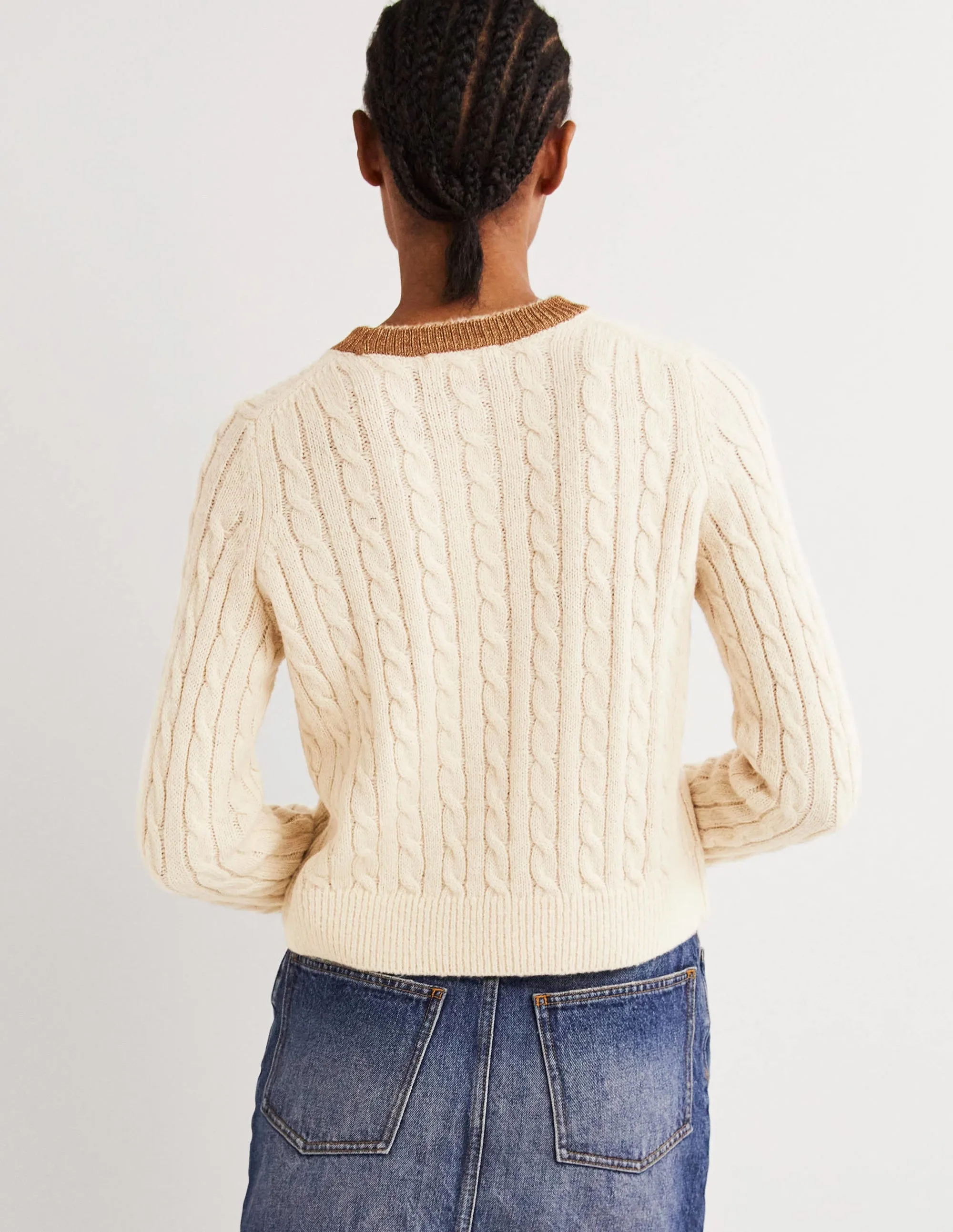 Fluffy Cable Sparkle Jumper-Rope, Gold Sparkle