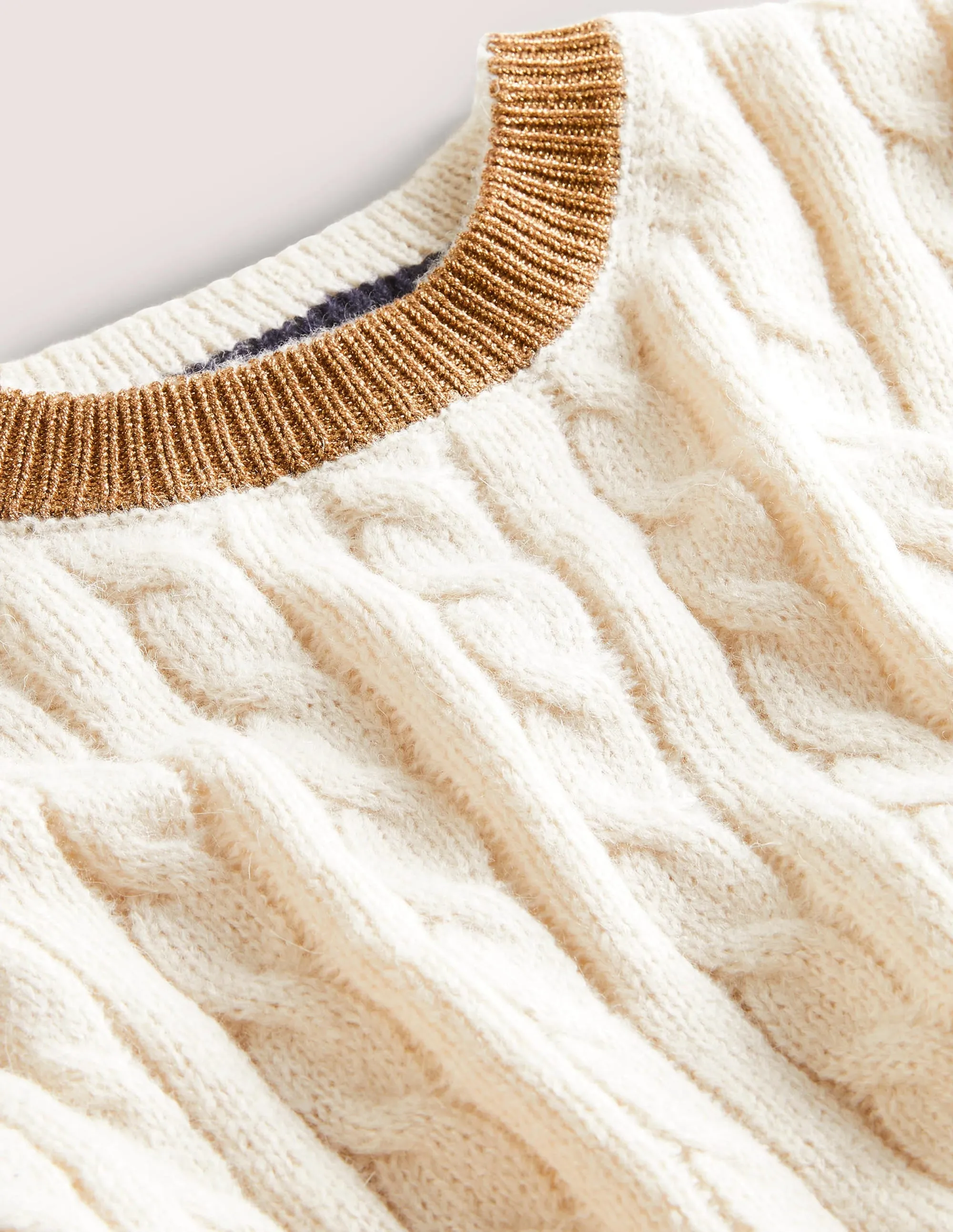 Fluffy Cable Sparkle Jumper-Rope, Gold Sparkle