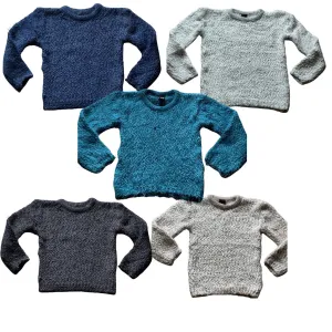 Girls Soft Textured Bubble Tight Knitted Warm Jumpers