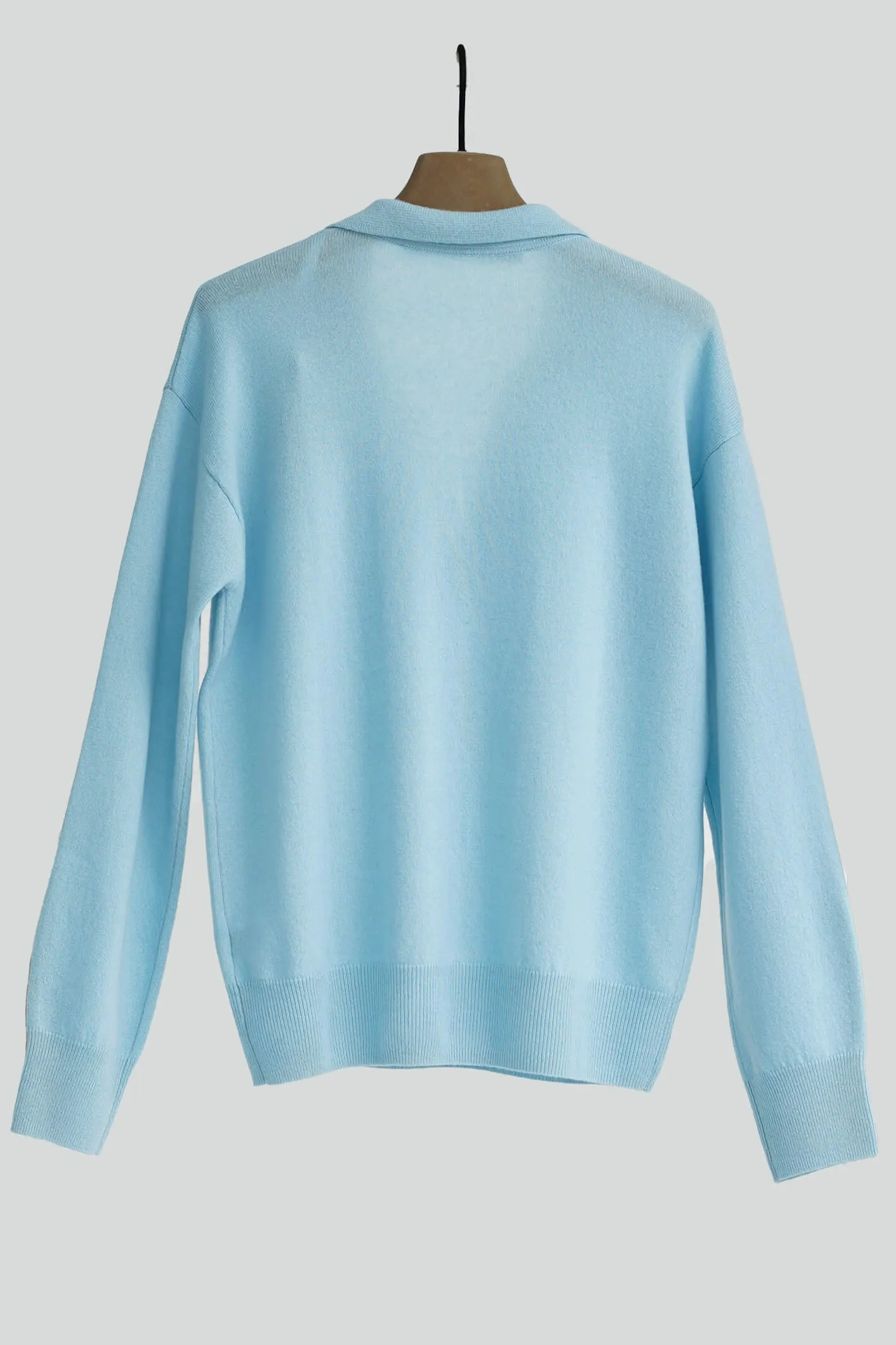 Herzen's Angelegenheit 1201-25234 818 Blue Crystal Split Neck Jumper