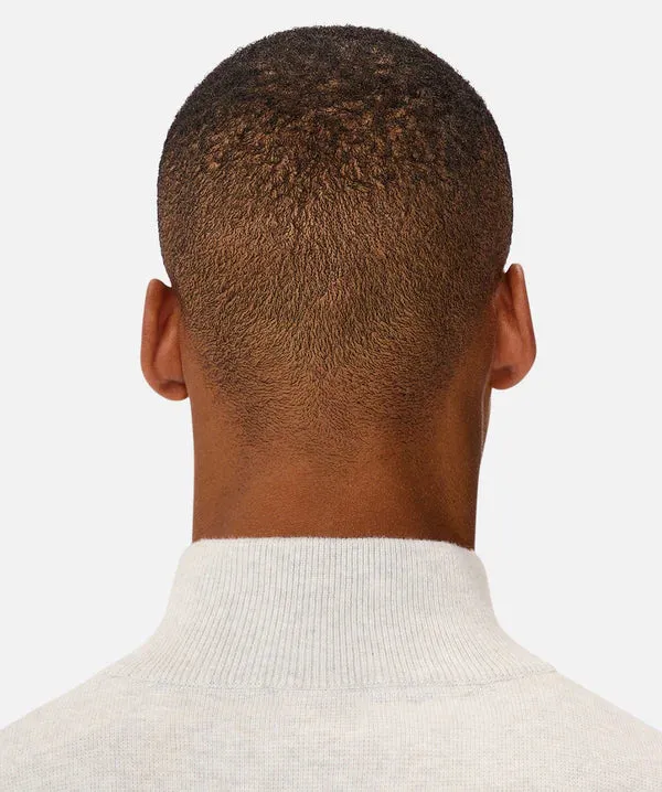 Industrie - The Lakewood Zip Neck Jumper - Snow Marle