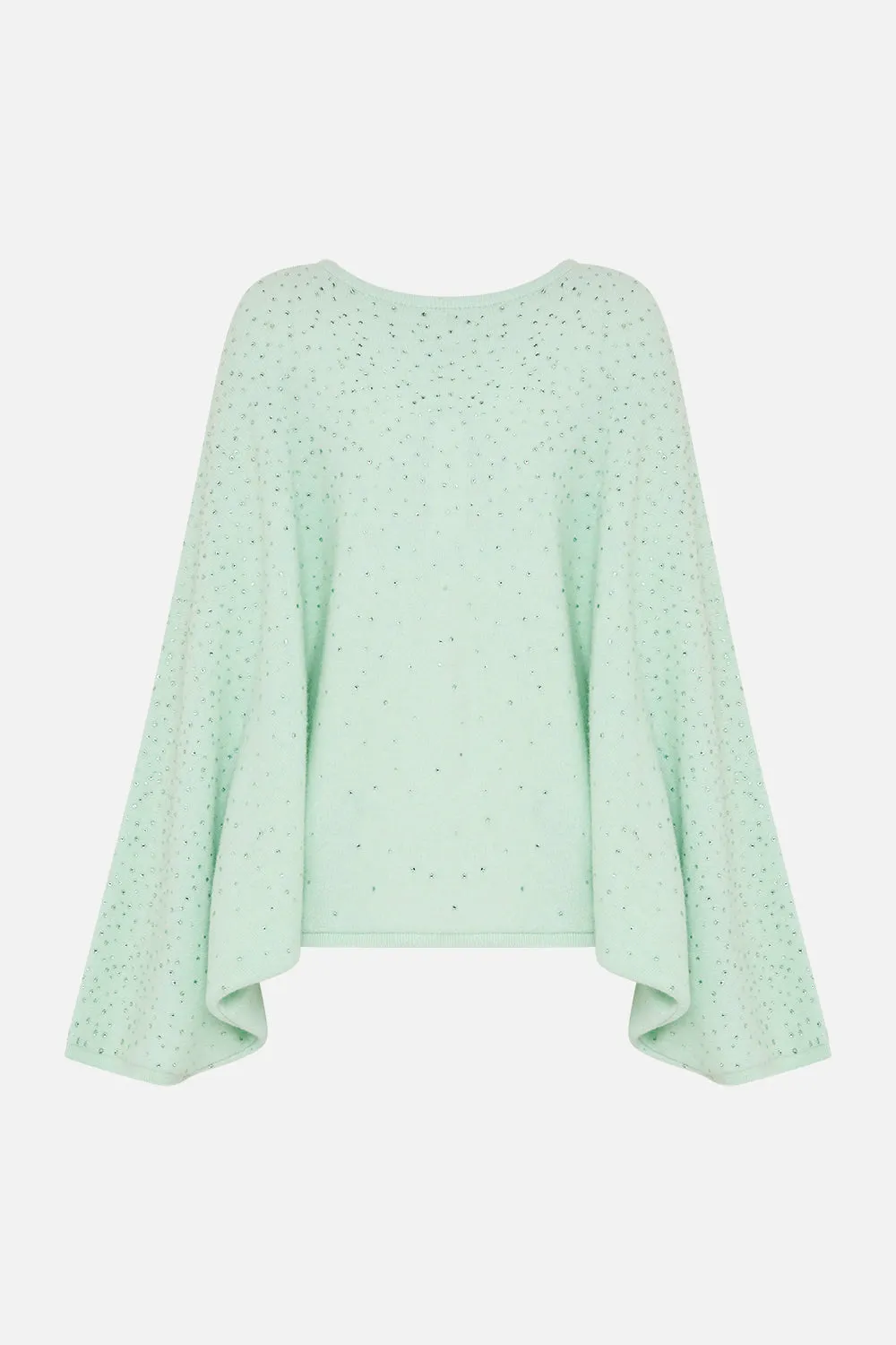 KNIT V NECK JUMPER WITH DOLMAN SLEEVE TALK THE WALK