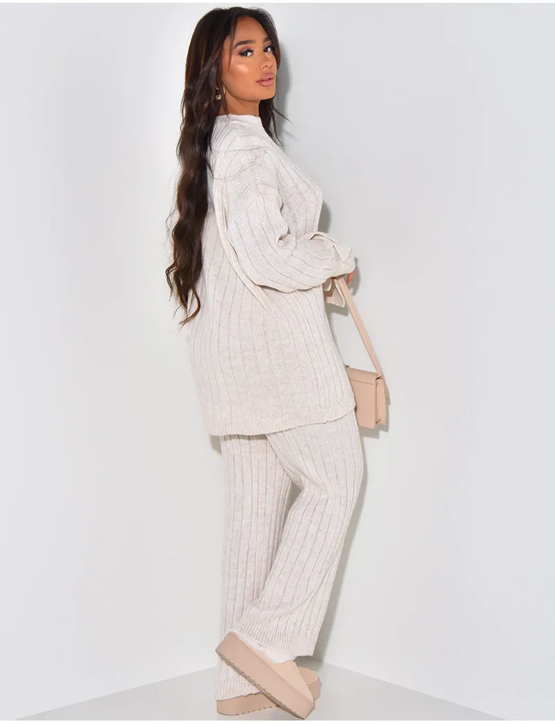 Naia Knitted Co-Ord - Beige