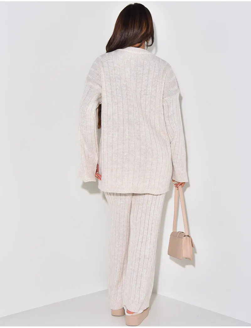 Naia Knitted Co-Ord - Beige