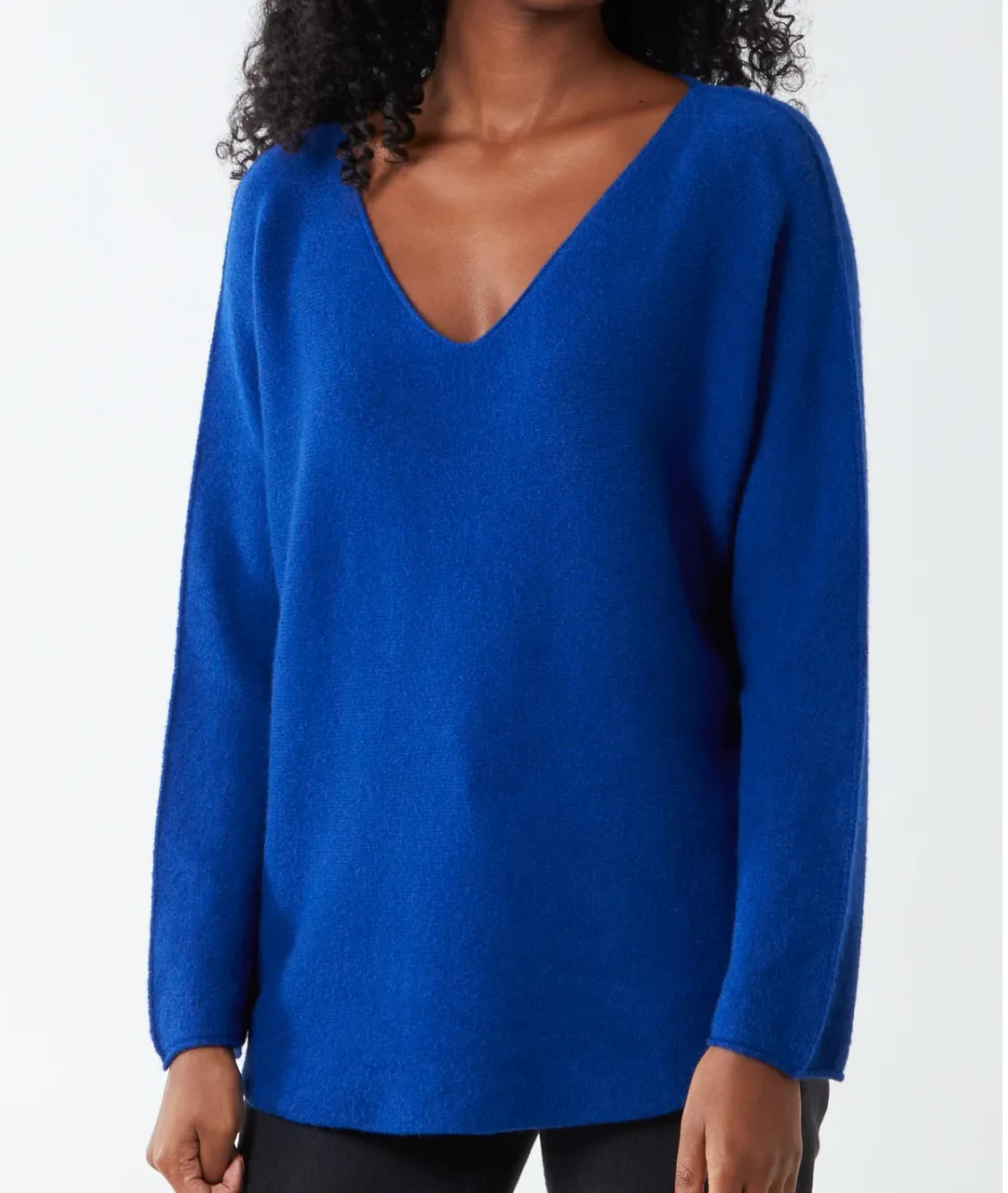Plain V-Neck Jumper With Stitching Detail (5 Colours)