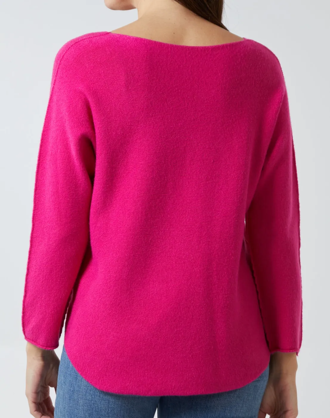 Plain V-Neck Jumper With Stitching Detail (5 Colours)