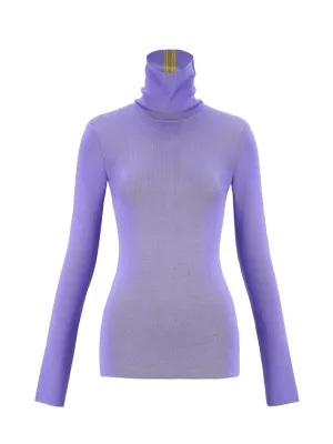Polo Neck Jumper (Lilac)