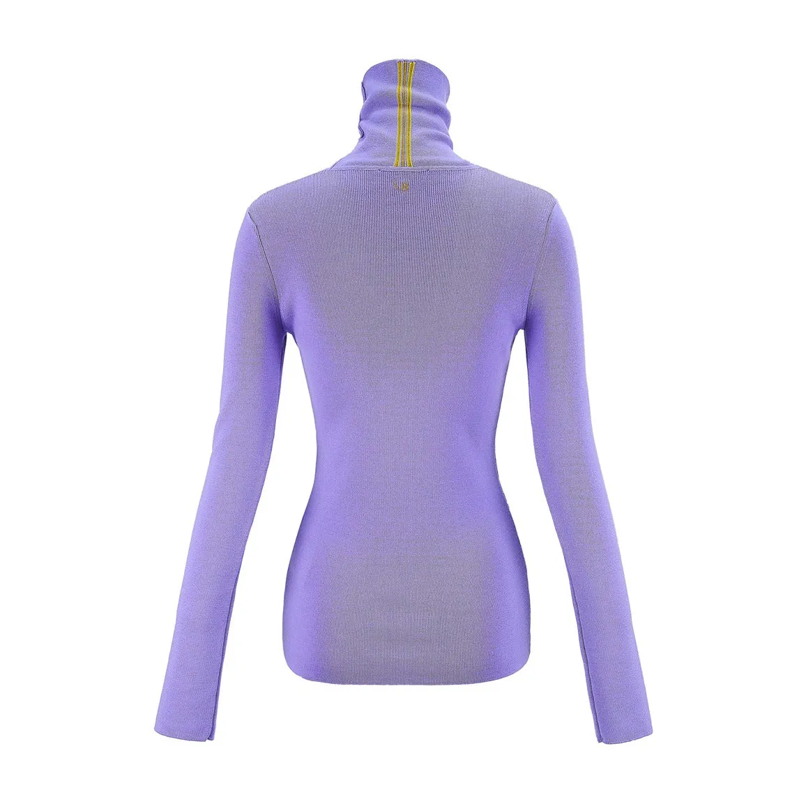 Polo Neck Jumper (Lilac)