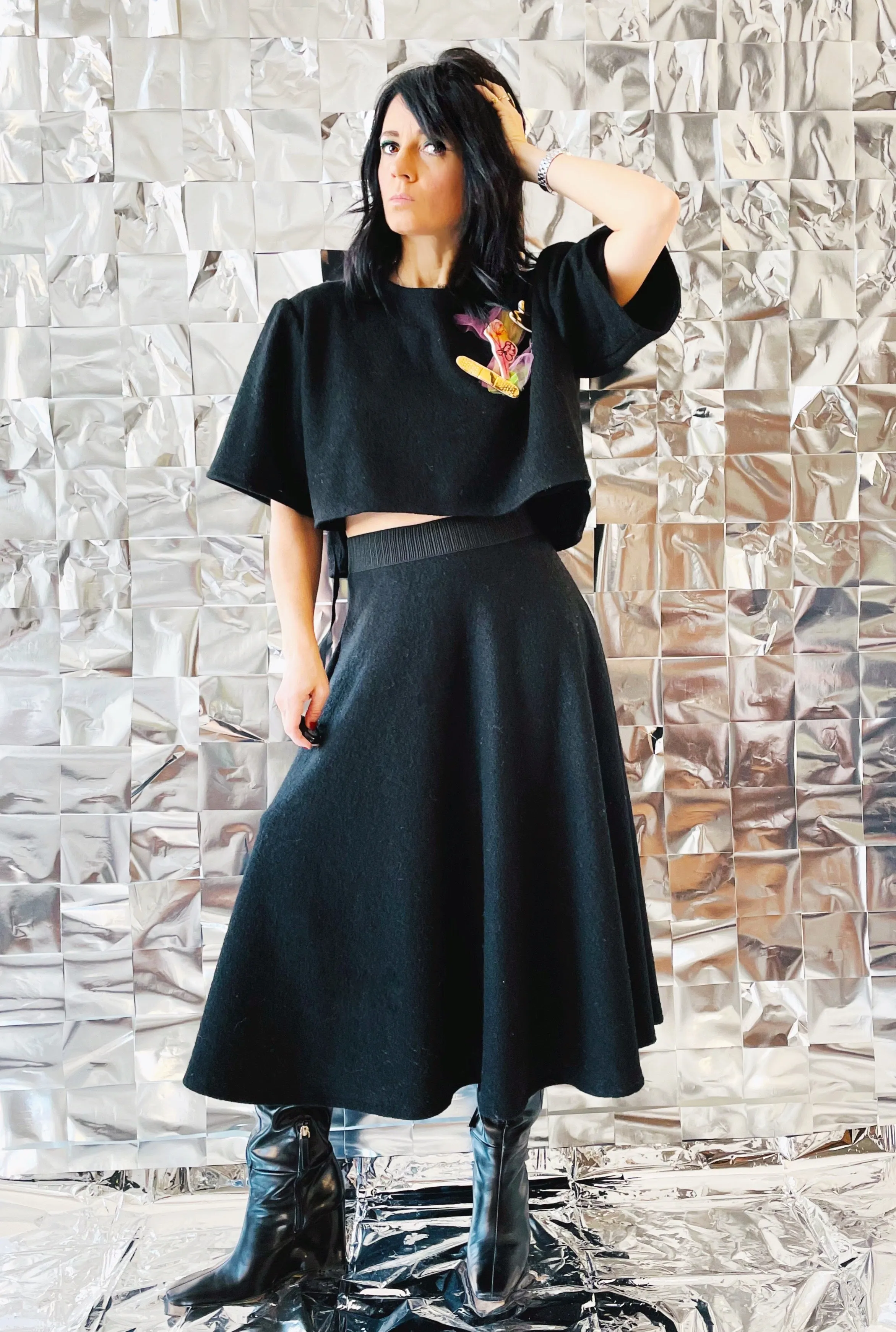 Sabrina Skirt in Boucle Wool - MADE TO ORDER -