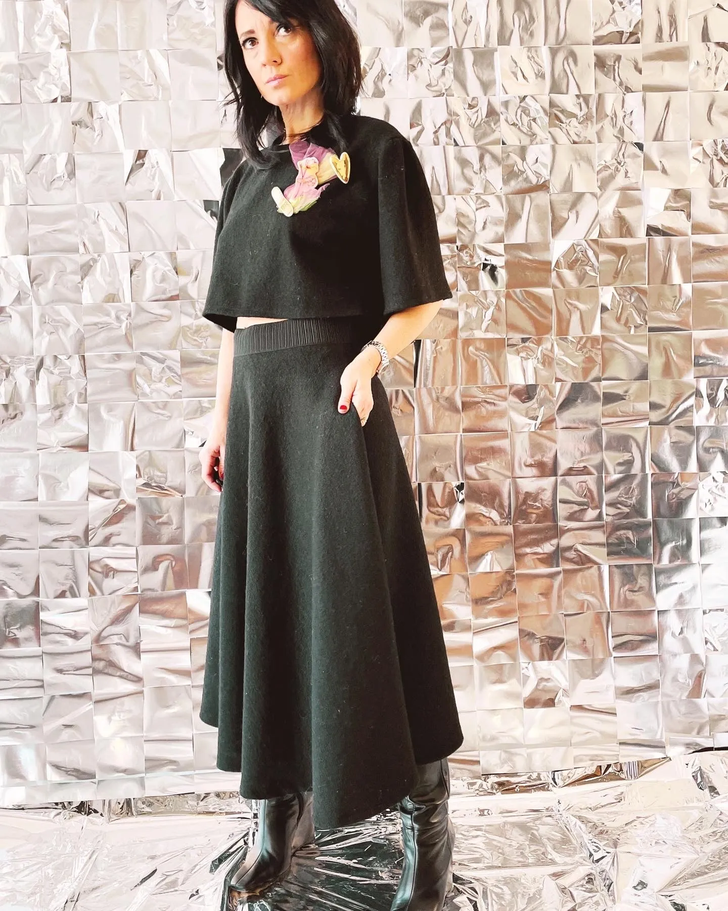 Sabrina Skirt in Boucle Wool - MADE TO ORDER -
