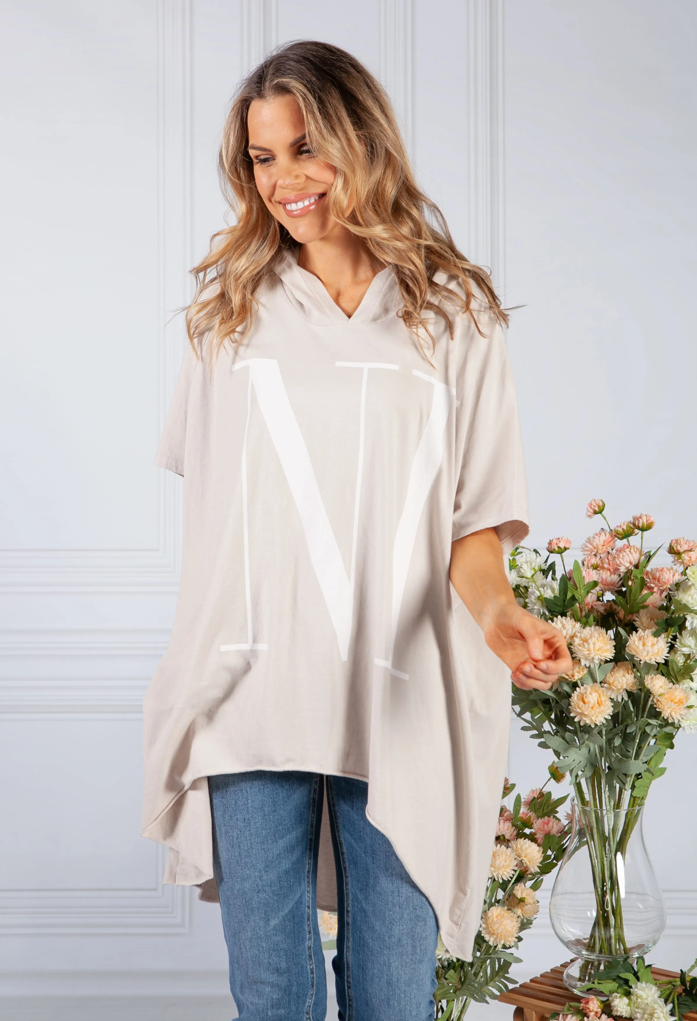 Sand Over-sized 'nice' Jumper