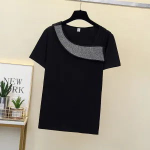 Sequins diamond Print Cotton Top