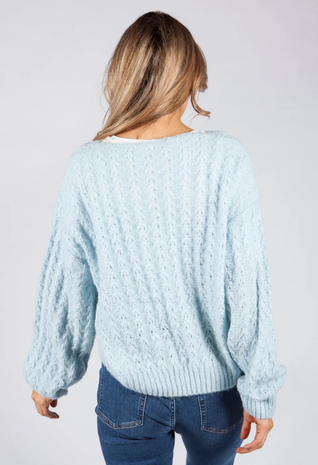 Soft Sky Blue Knit Jumper