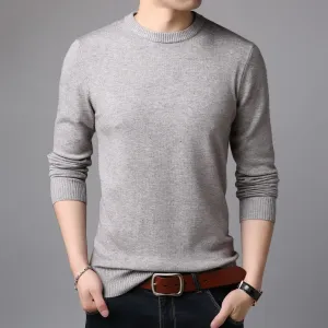 Thin Slim Round Neck Sweater Men